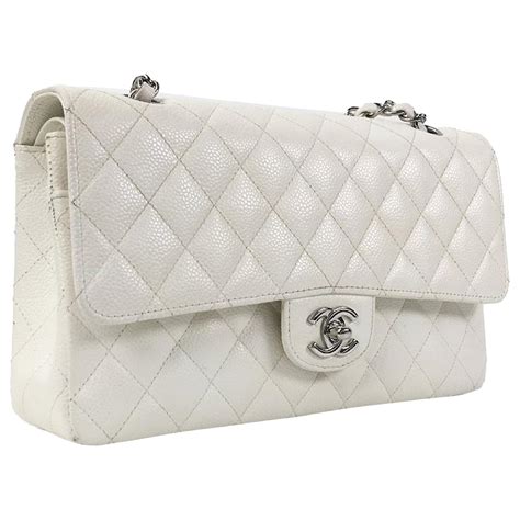 borsetta bianca chanel piccola|Borsetta bianca, borsa piccola elegante in ecopelle lucida con.